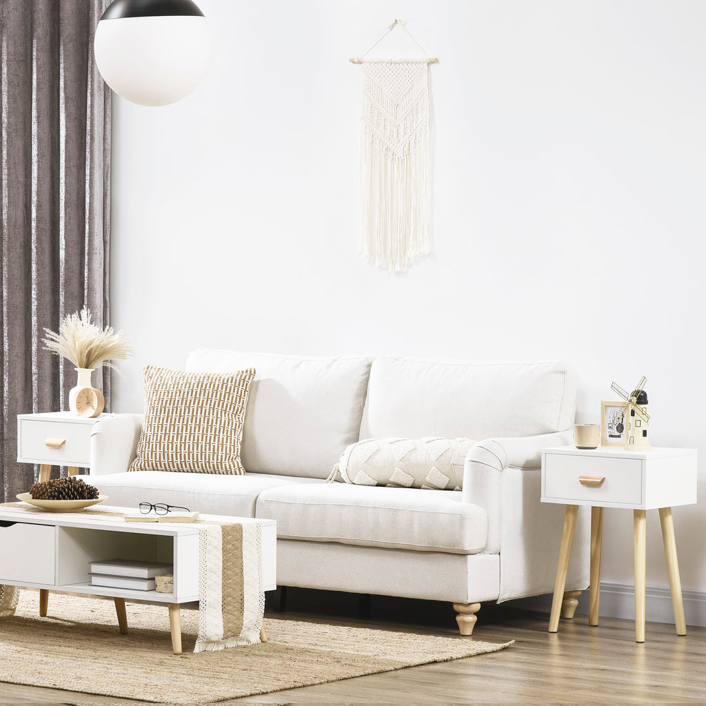 Set 2 Comodini Rovere Moderni con Cassetto