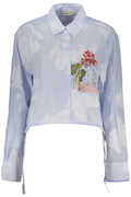 DESIGUAL CAMICIA MANICHE LUNGHE DONNA AZZURRO