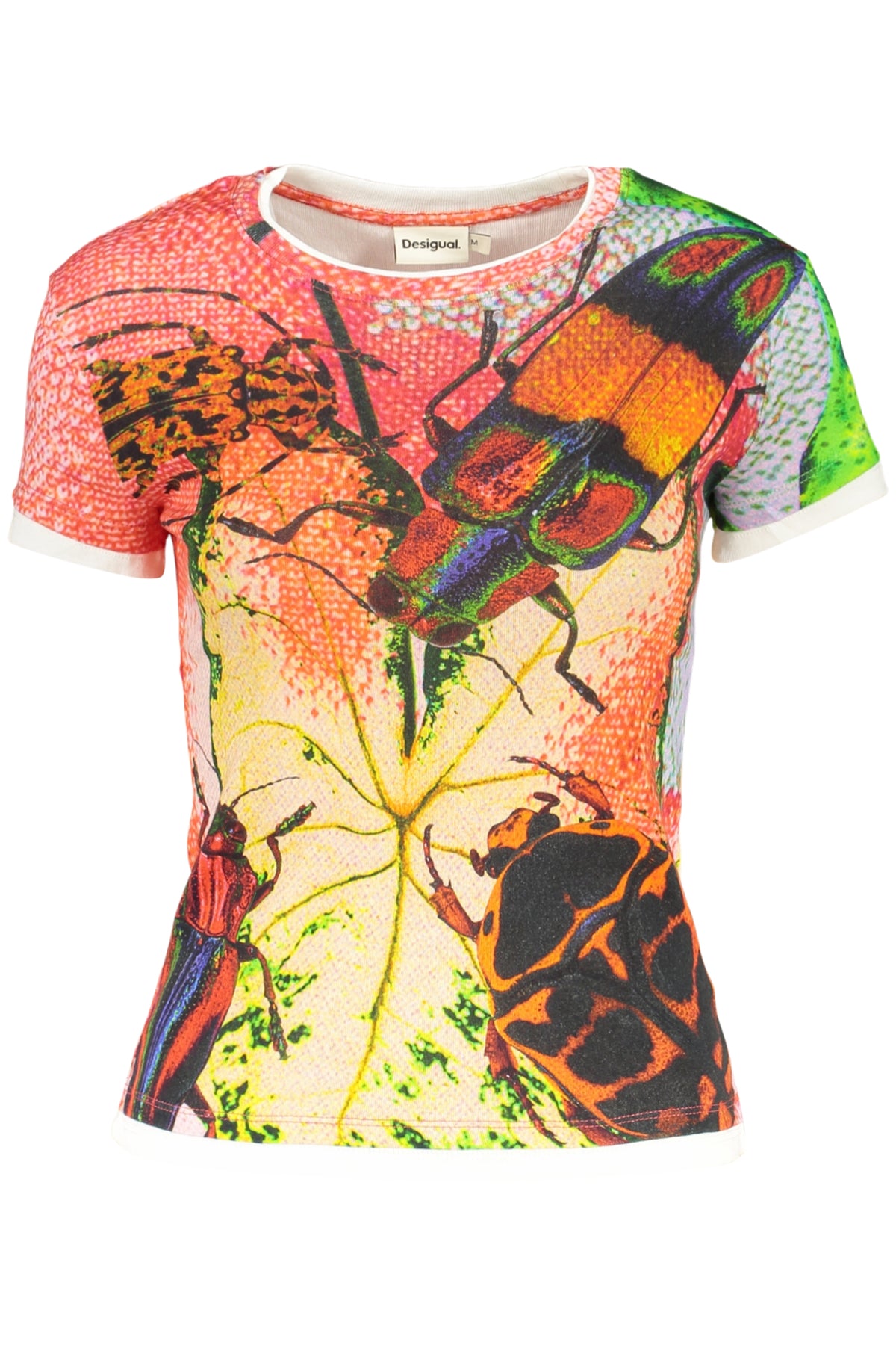DESIGUAL T-SHIRT MANICHE CORTE DONNA ROSSO