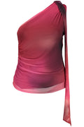 DESIGUAL T-SHIRT MANICHE CORTE DONNA VIOLA
