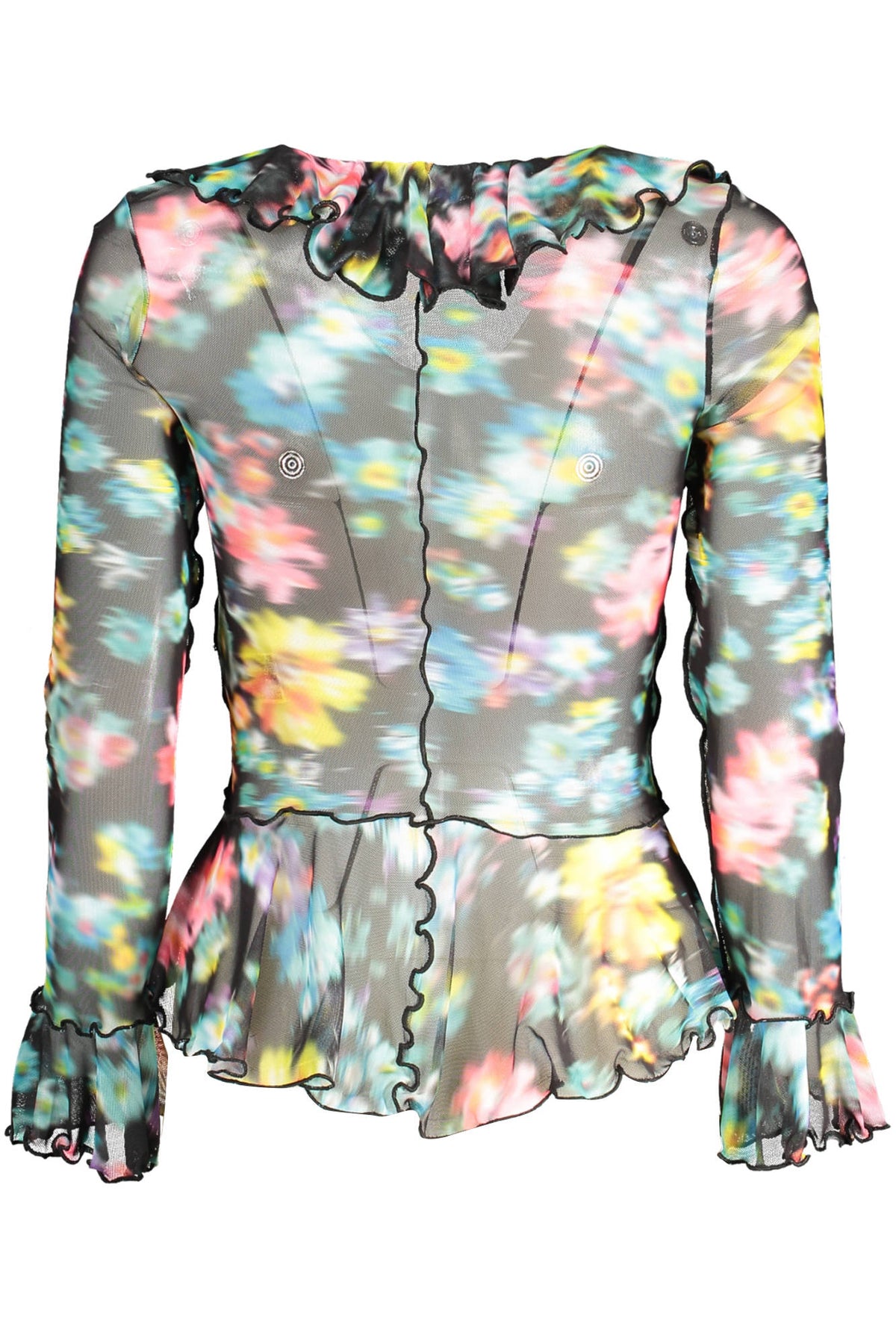 DESIGUAL T-SHIRT MANICHE LUNGHE DONNA NERO