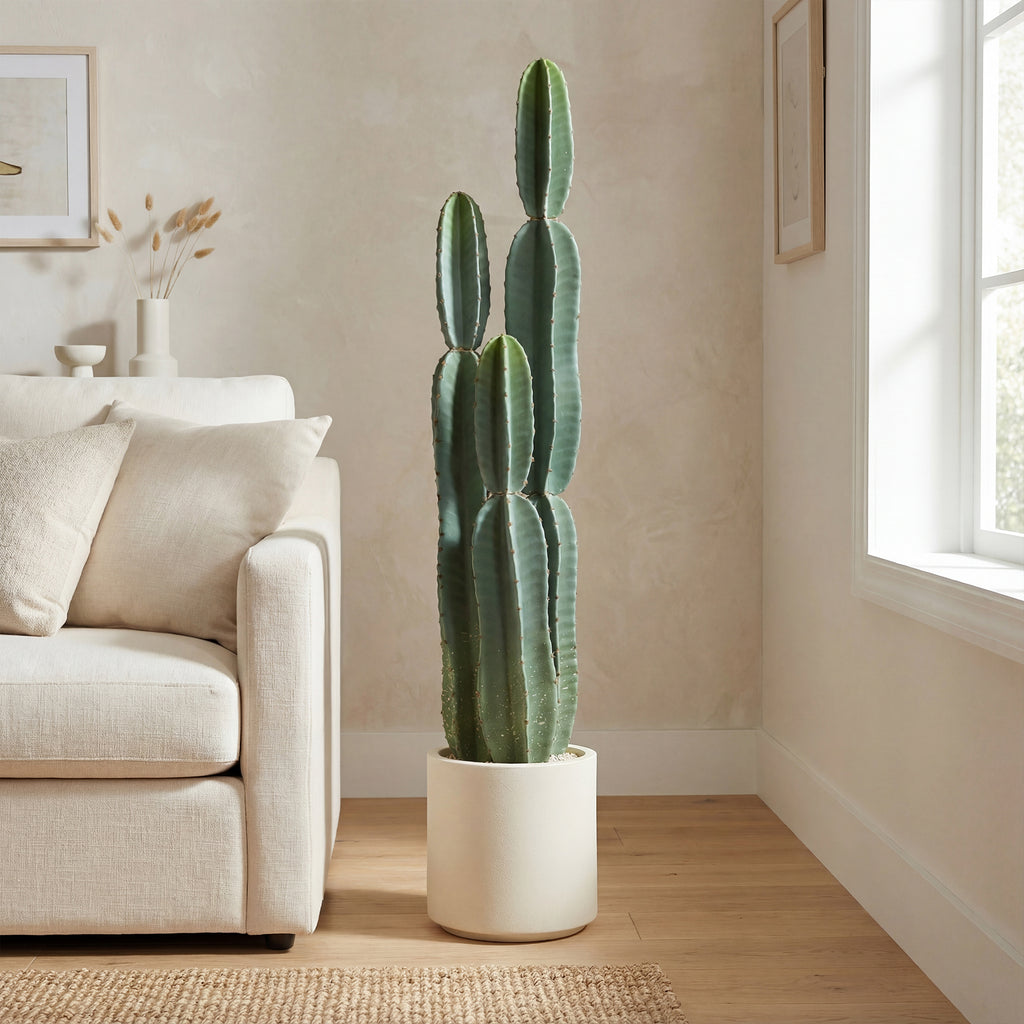 Pianta Artificiale Cactus Grande 111 cm con Vaso