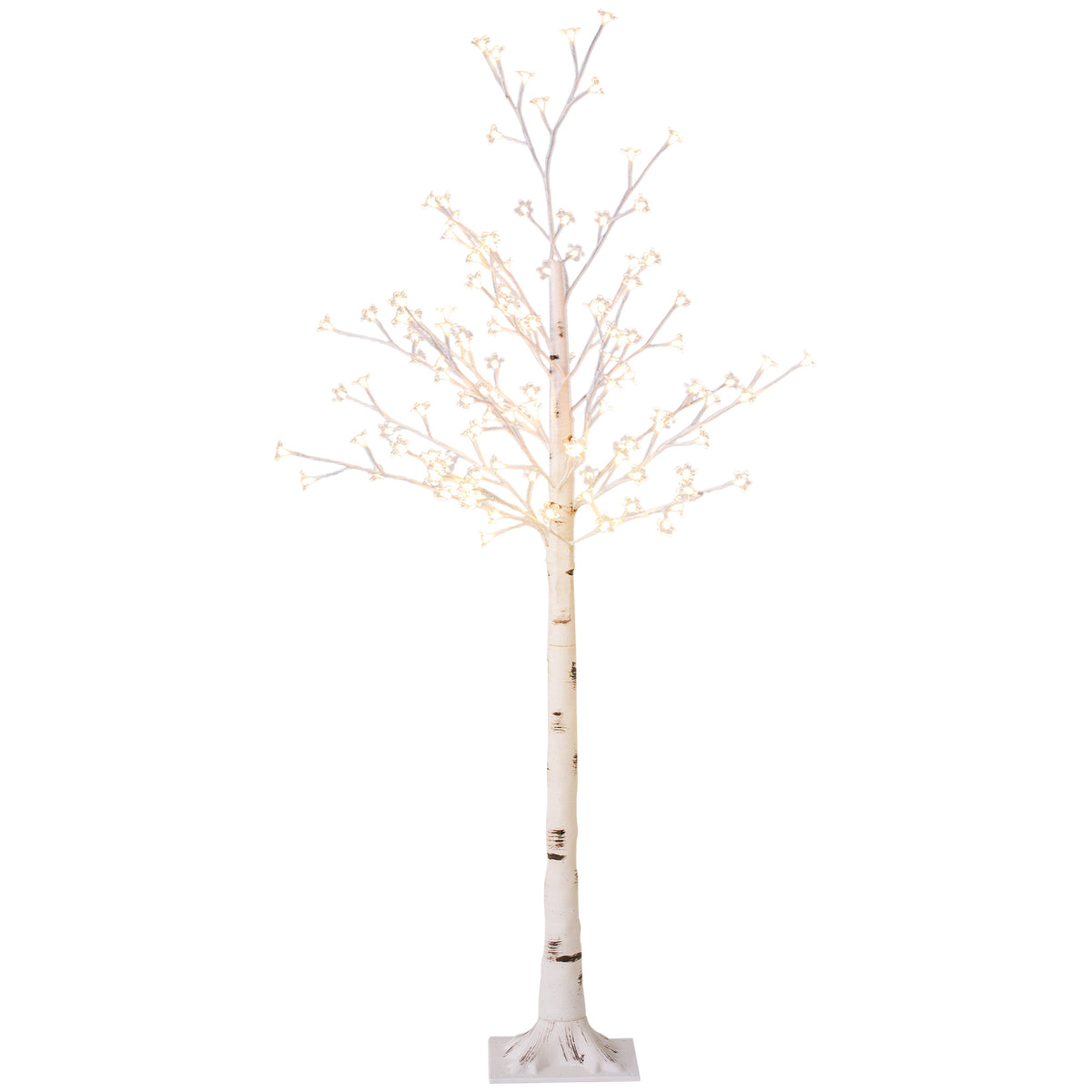 Albero di Ciliegio Artificiale 120 LED Bianco Caldo