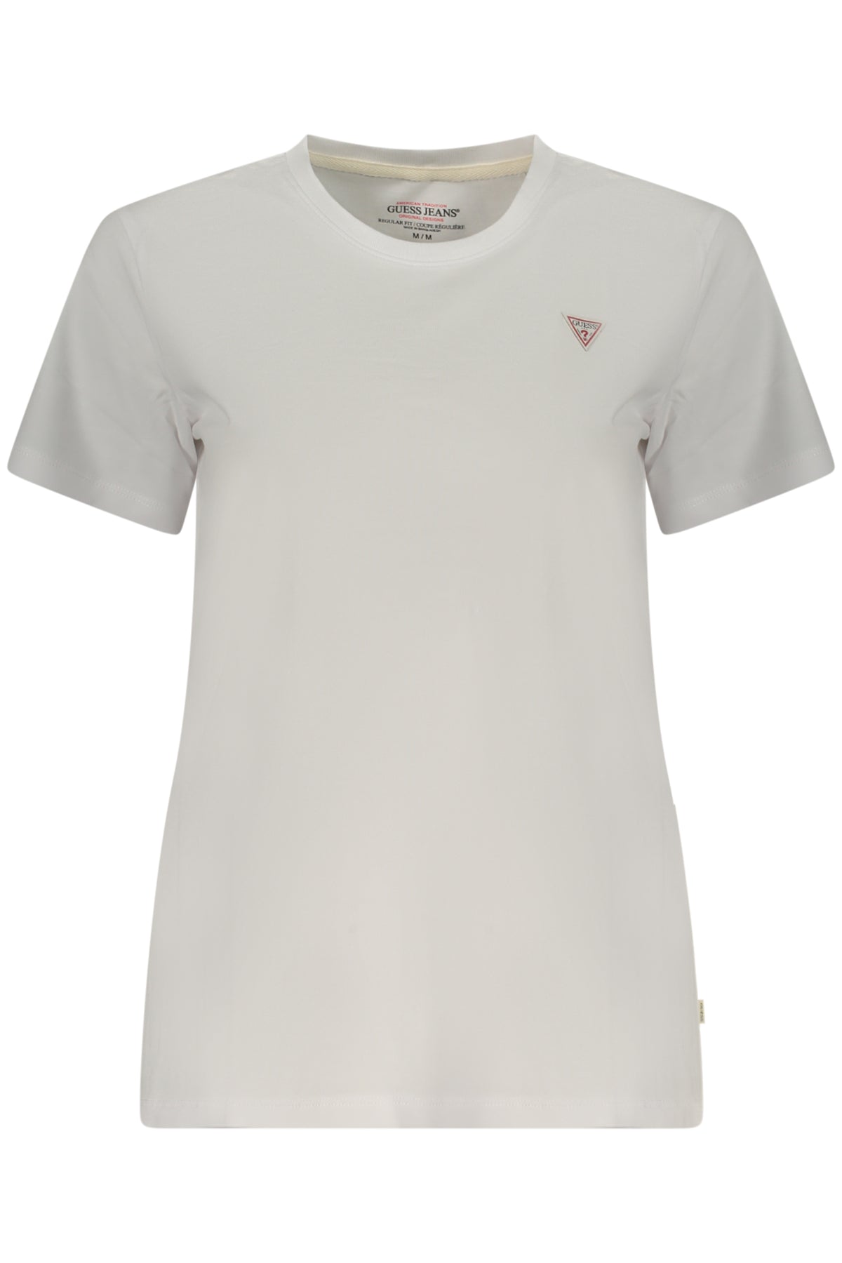 GUESS JEANS T-SHIRT MANICHE CORTE DONNA BIANCO