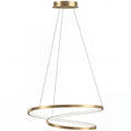 Lampada Sospensione LED Oro con 2 Anelli
