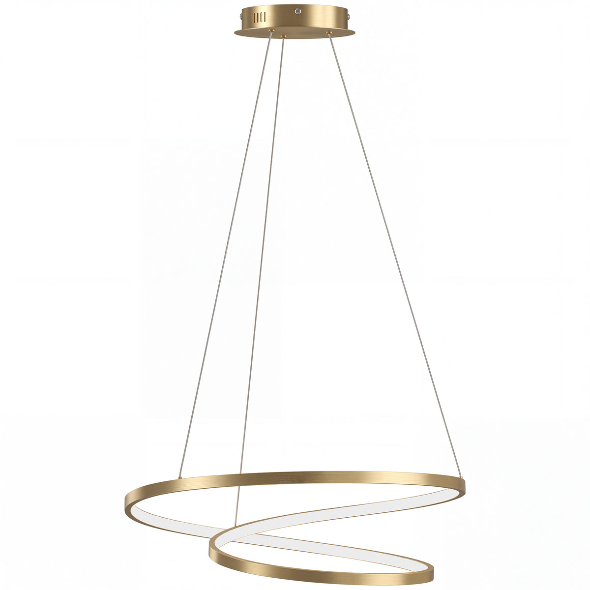Lampada Sospensione LED Oro con 2 Anelli