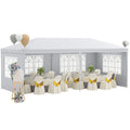 Gazebo da Giardino per Eventi 5,8 x 2,9 m con 4 Pareti Rimovibili e Finestre