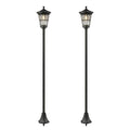 Set 2 Lampioni Solari da Giardino con 2 LED e Accensione Automatica