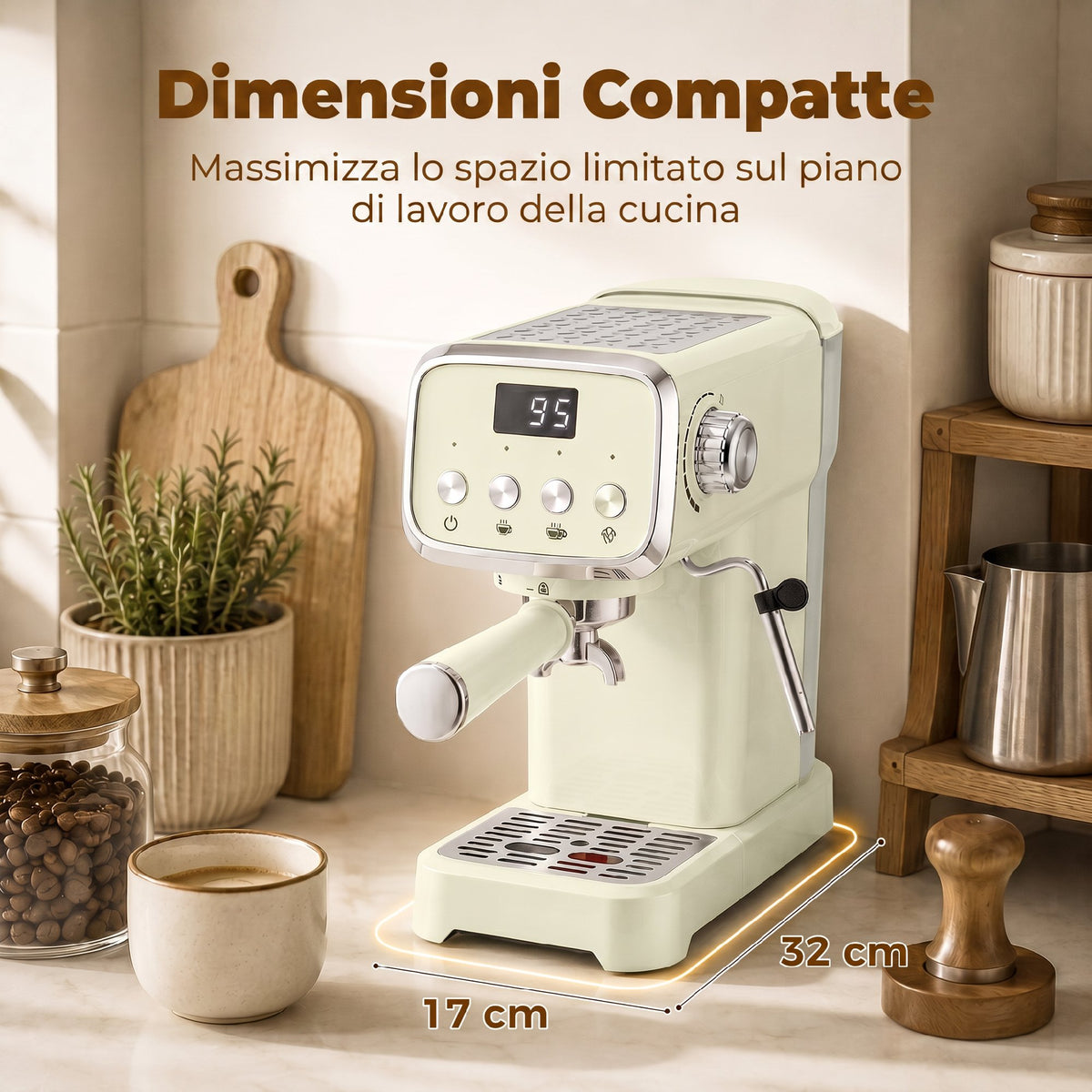 Macchina da Caffè Espresso Semiautomatica 20 Bar