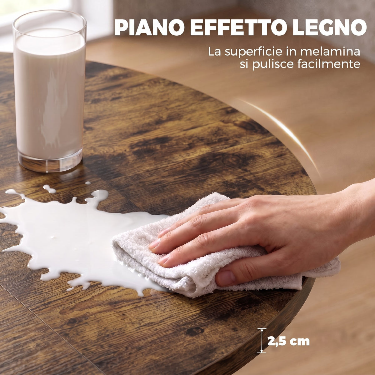 Tavolo da Pranzo Allungabile 4-6 Persone Marrone