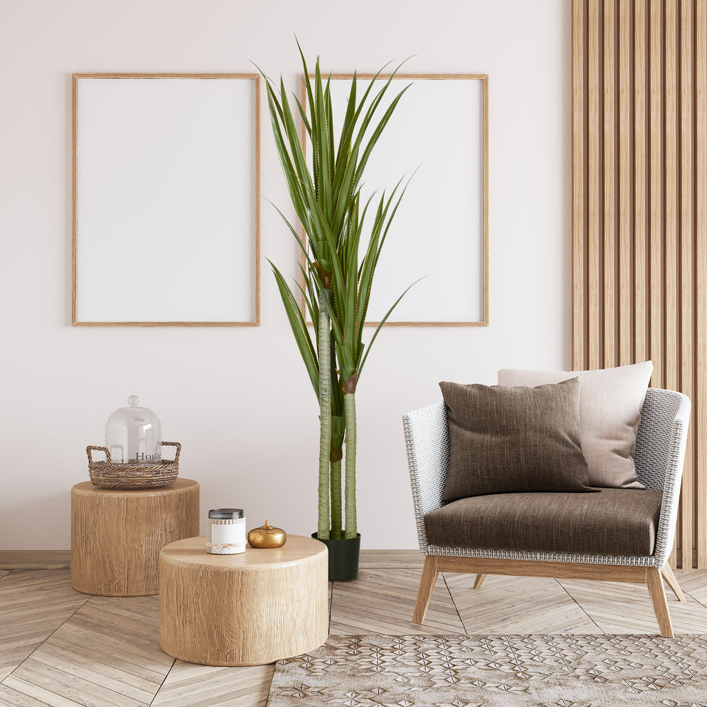 Pianta Artificiale Yucca da 190 cm con Vaso
