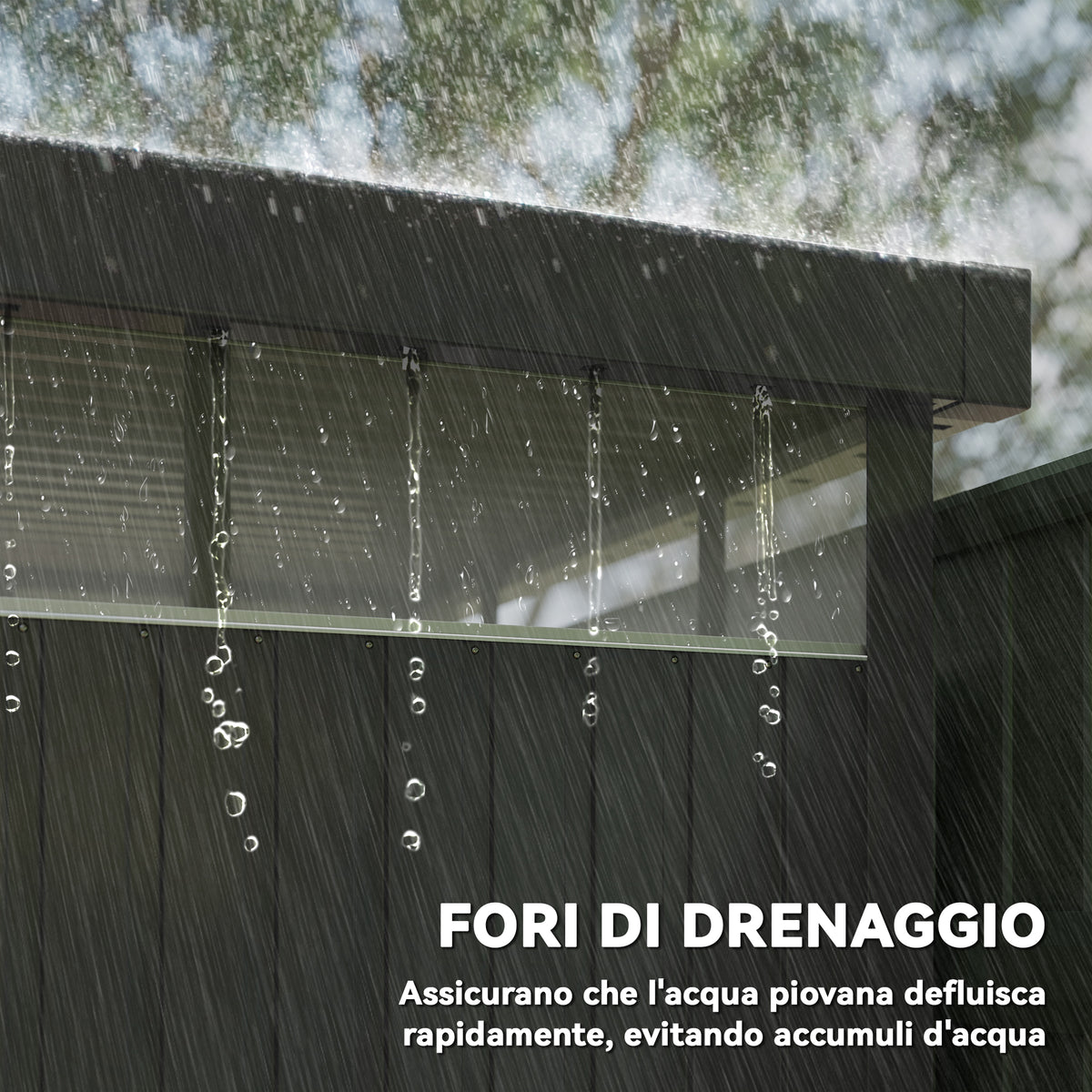 Capanno da Giardino in Acciaio Grigio Scuro