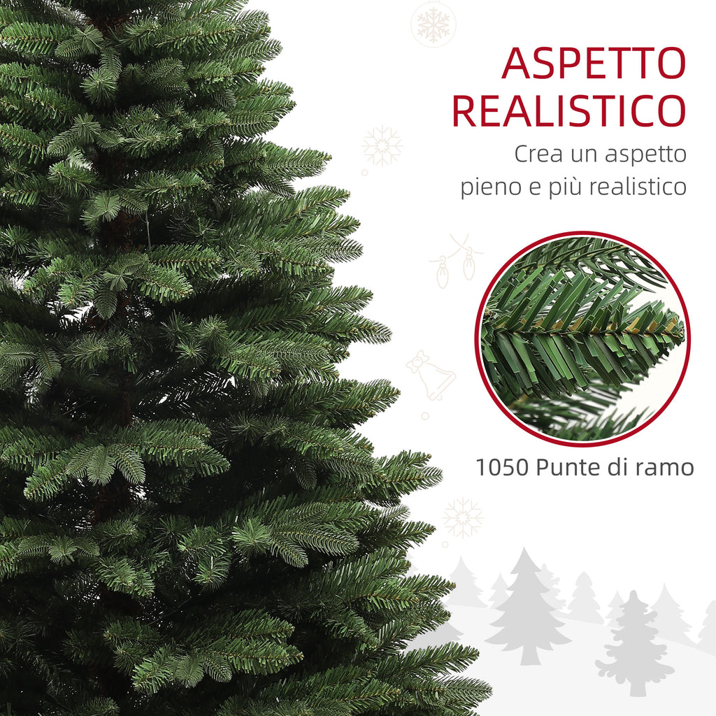 Albero di Natale Artificiale 180 cm con 1050 Rami