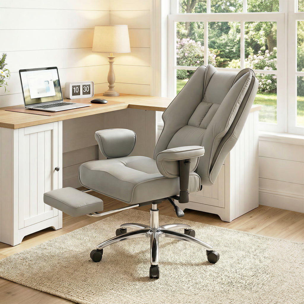 Sedia Ufficio Ergonomica Reclinabile con Poggiapiedi