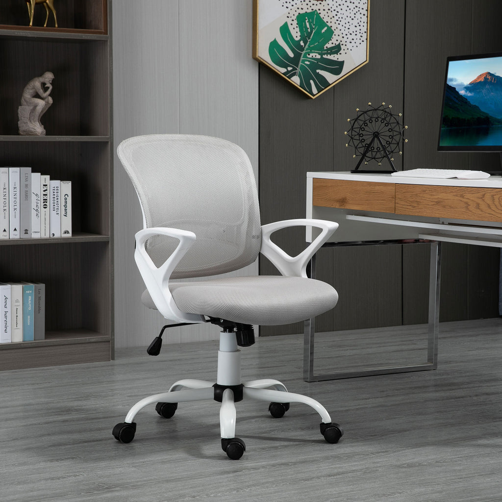 Sedia Ergonomica da Ufficio Grigia in Rete Regolabile