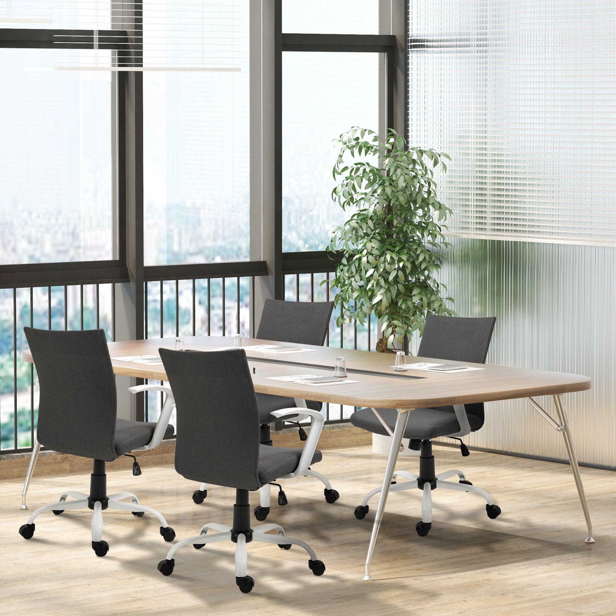 Sedia da Ufficio Ergonomica e Girevole con Altezza Regolabile