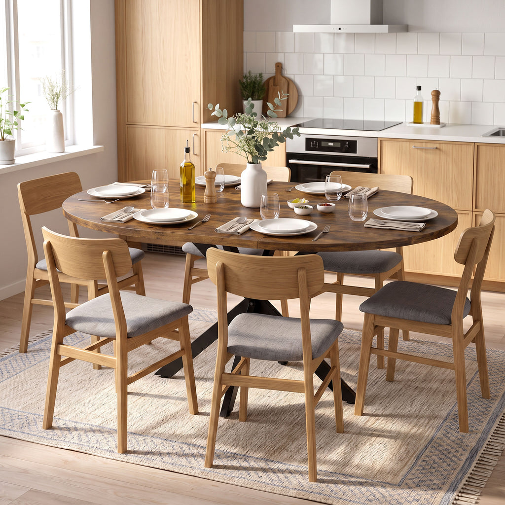 Tavolo da Pranzo Allungabile 4-6 Persone Marrone
