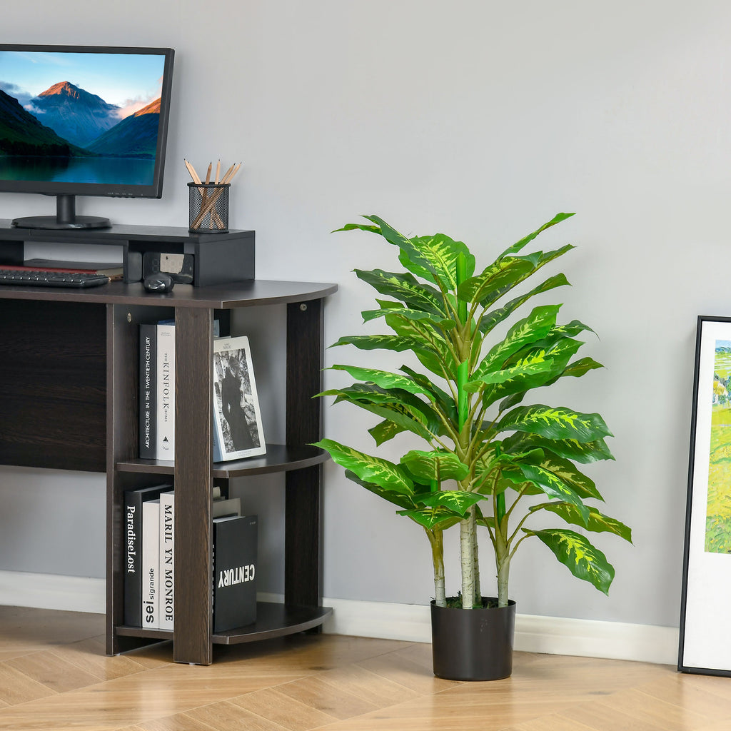 Pianta Artificiale Sempreverde 95 cm con Vaso Nero