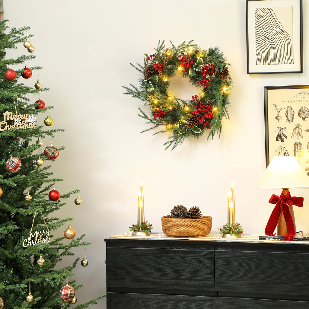 Ghirlanda Natalizia 60 cm con Luci LED e TIMER