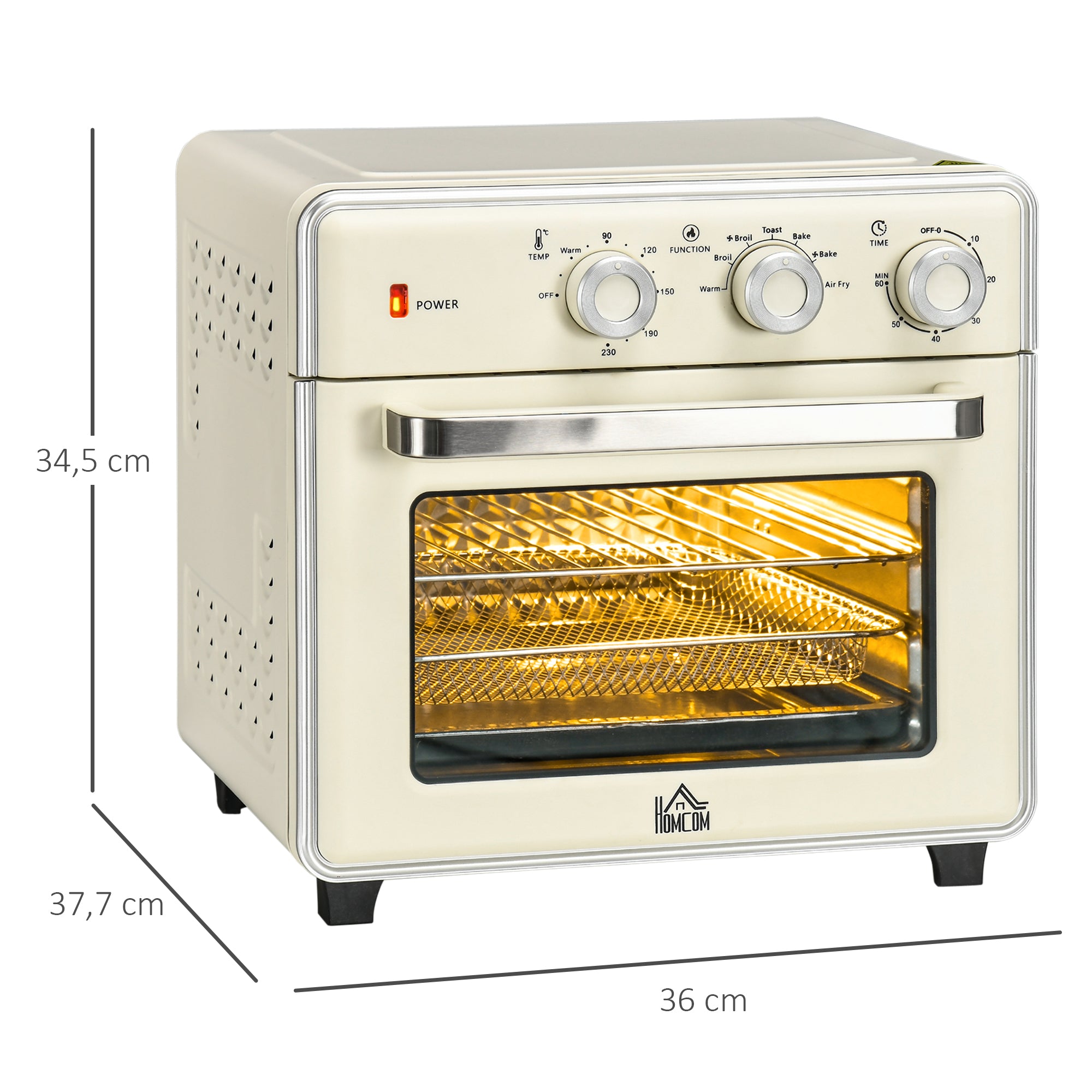 Mini Forno Elettrico Ventilato 5 in 1 da 20 Litri con Timer