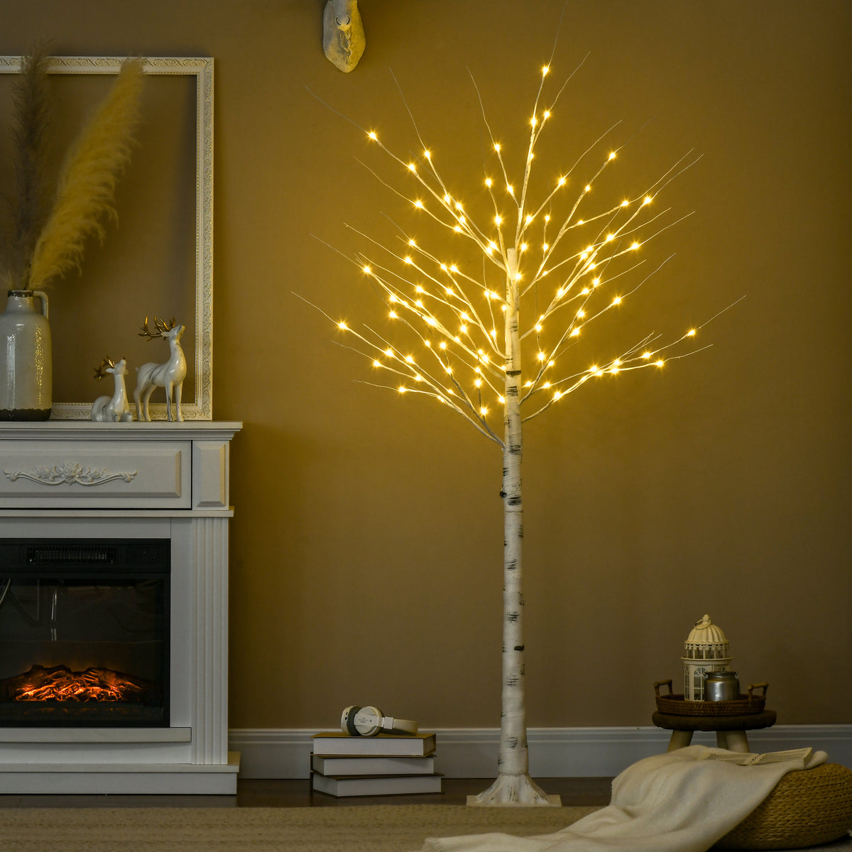 Albero di Natale Bianco 180 cm con Luci LED
