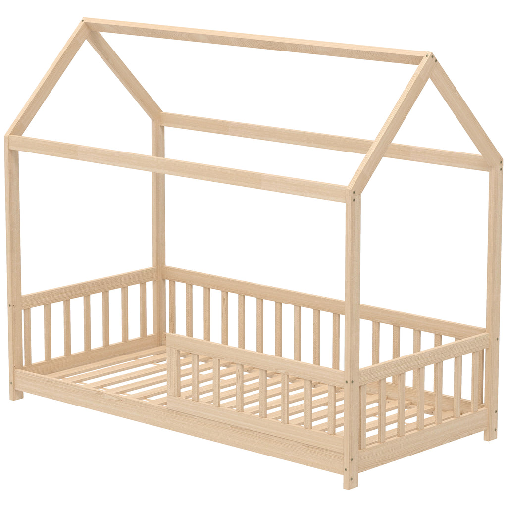 Letto a Casetta in Legno di Pino per Bambini