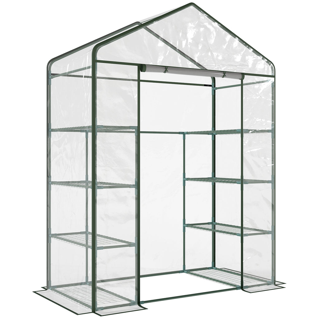 Serra da Giardino in Acciaio e PVC con Porta Avvolgibile