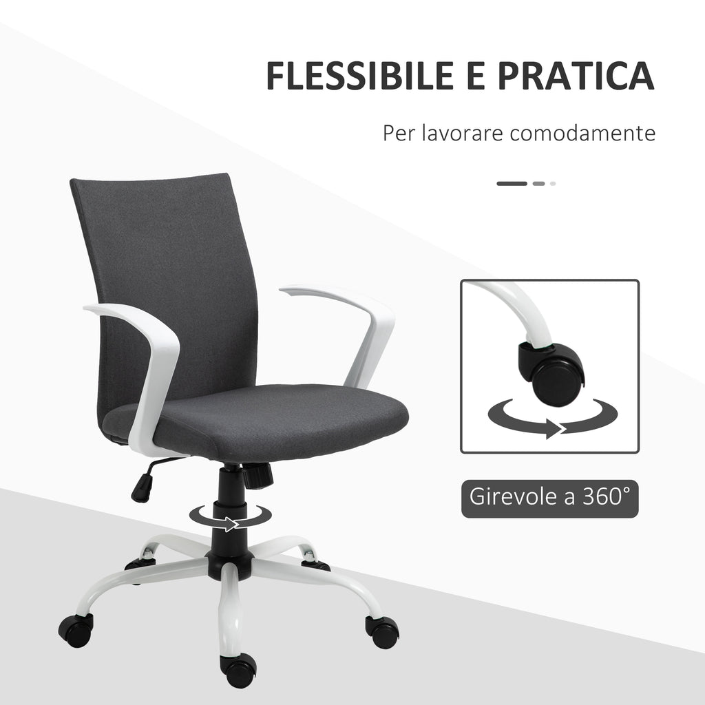 Sedia da Ufficio Ergonomica e Girevole con Altezza Regolabile