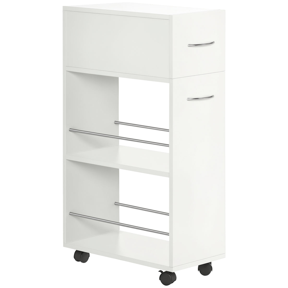 Carrello da Cucina con Cassetto e 2 Ripiani