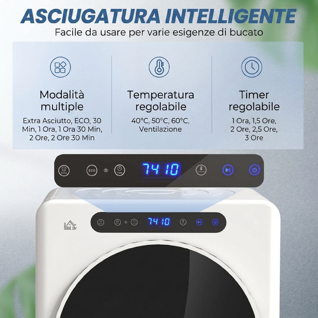 Asciugatrice 4 kg 1000 W con Funzione Antirughe