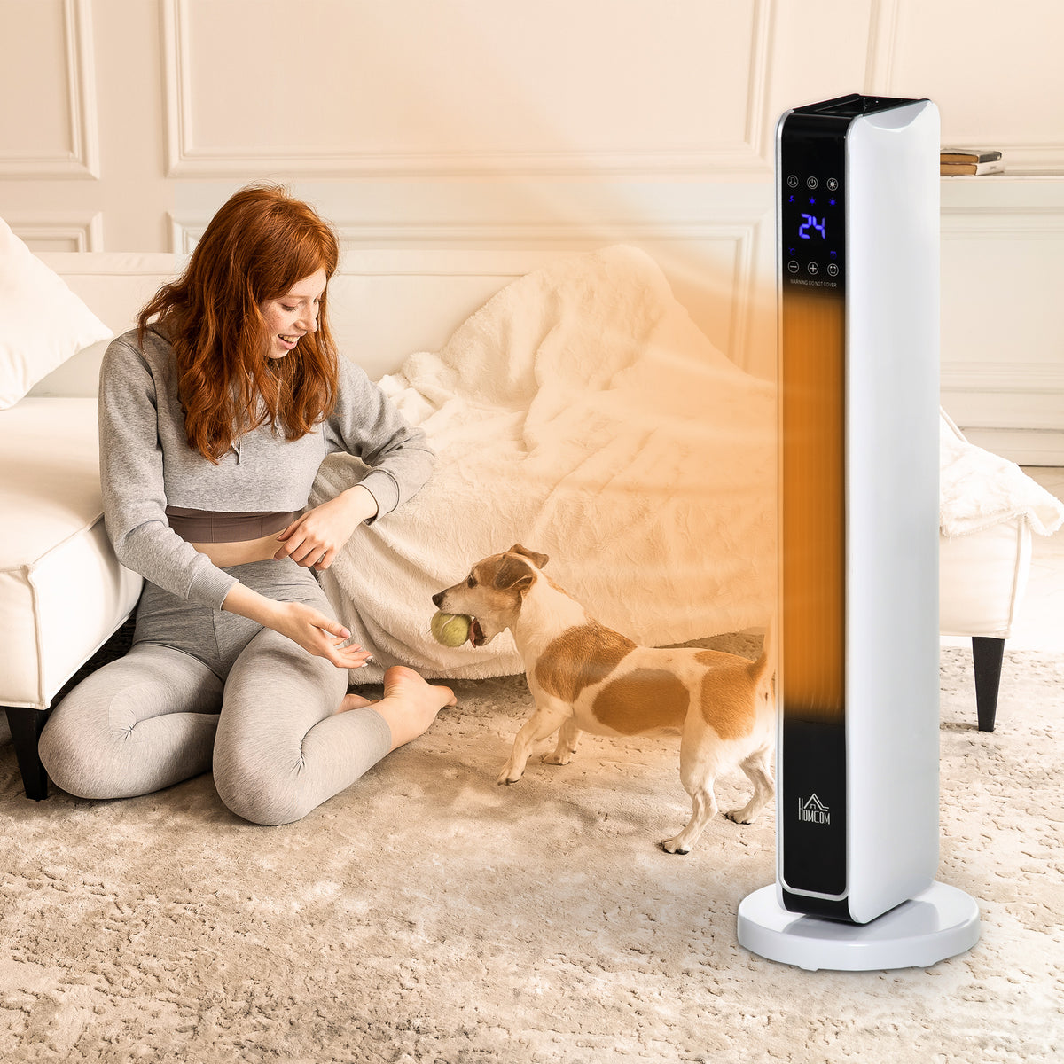 Termoventilatore a Torre in Ceramica 2000W con Telecomando