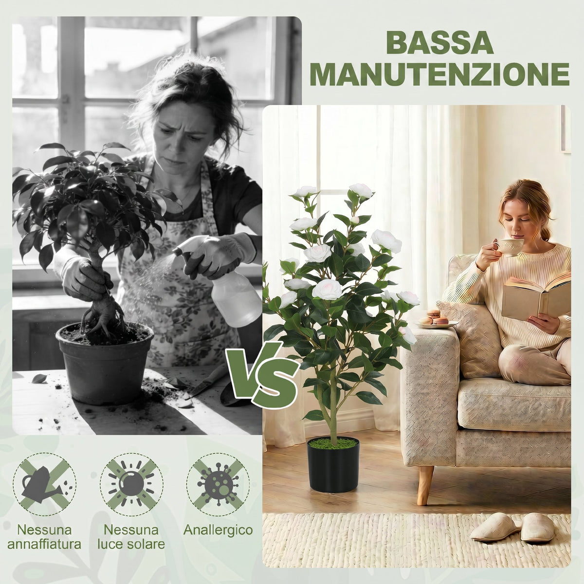 Albero Baniano Artificiale 145 cm per Interni ed Esterni
