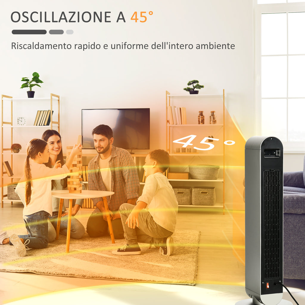 Stufetta Elettrica a Colonna con 3 Modalità e Telecomando