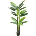 Albero di Banano Artificiale da 180 cm con 18 Foglie