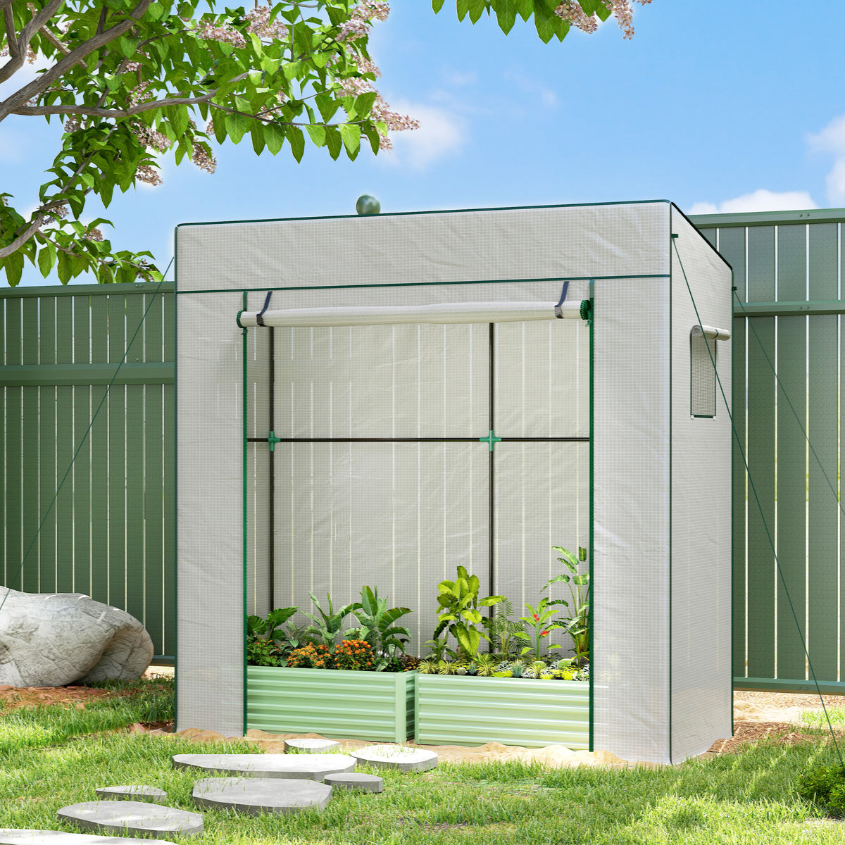 Serra da Giardino Murale 196x77x197 cm con 2 Finestre