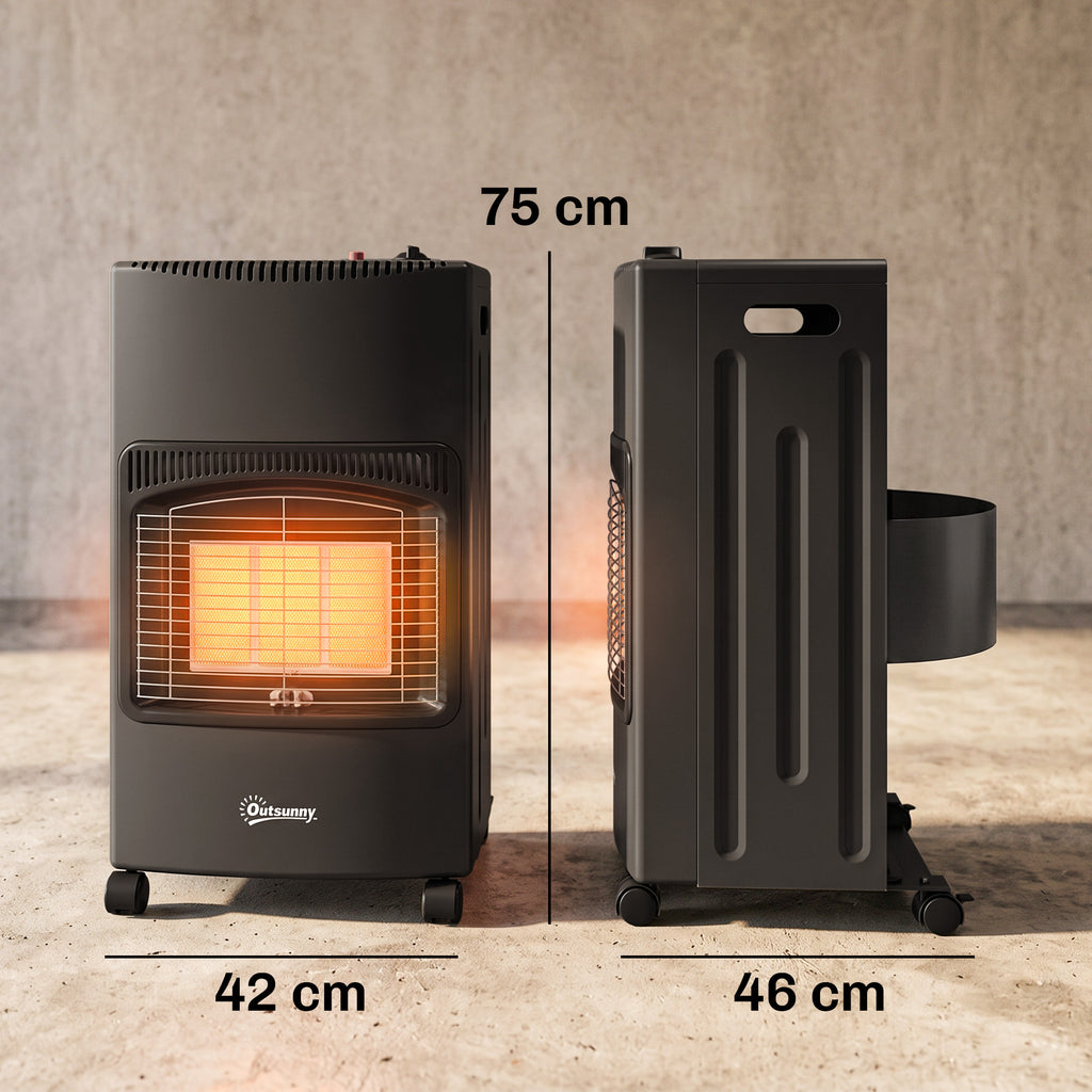 Stufa a Gas 4,2 kW con 3 Livelli di Calore e Sicurezza