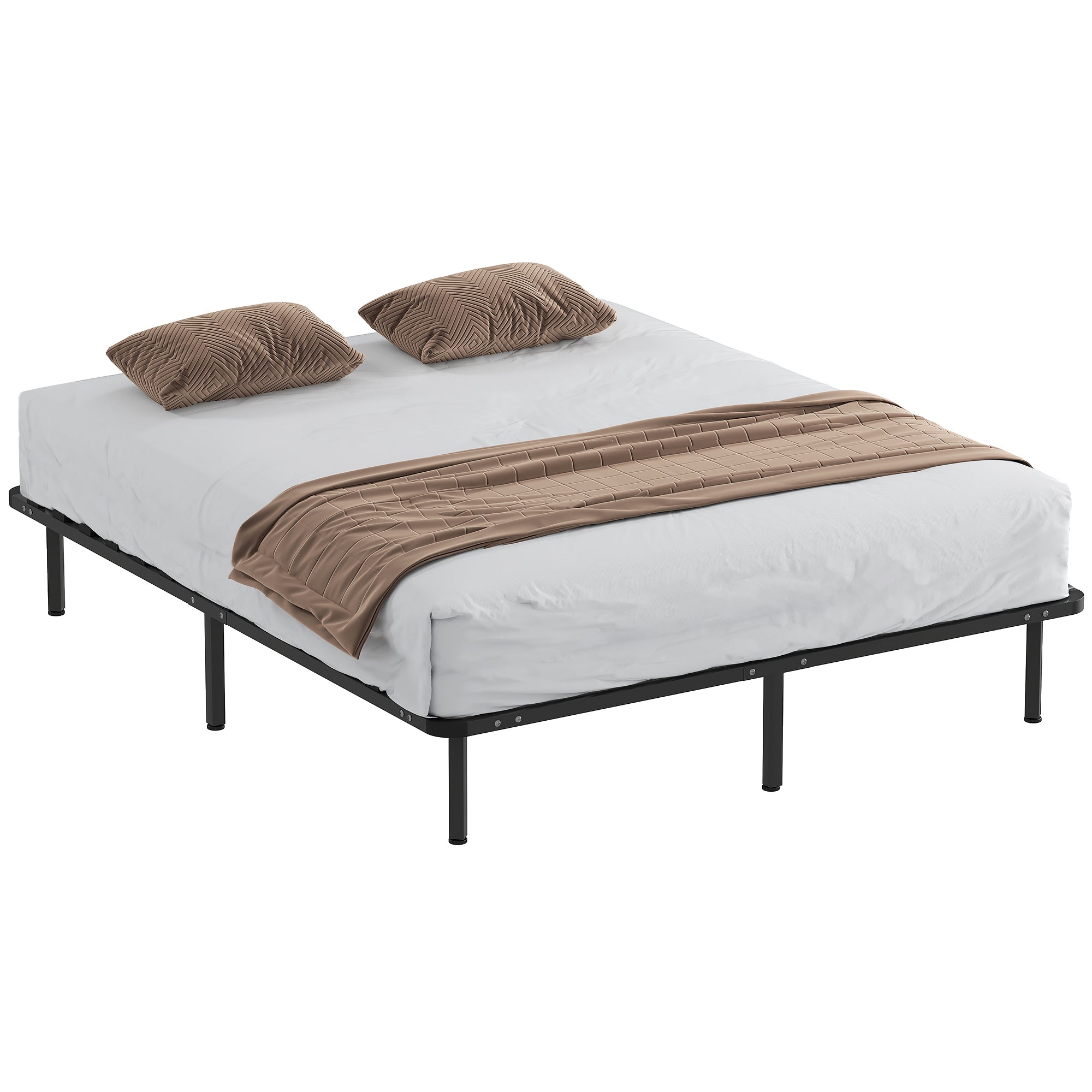 Letto Matrimoniale Industriale 160x190 cm con 28 Doghe e Spazio Contenitore