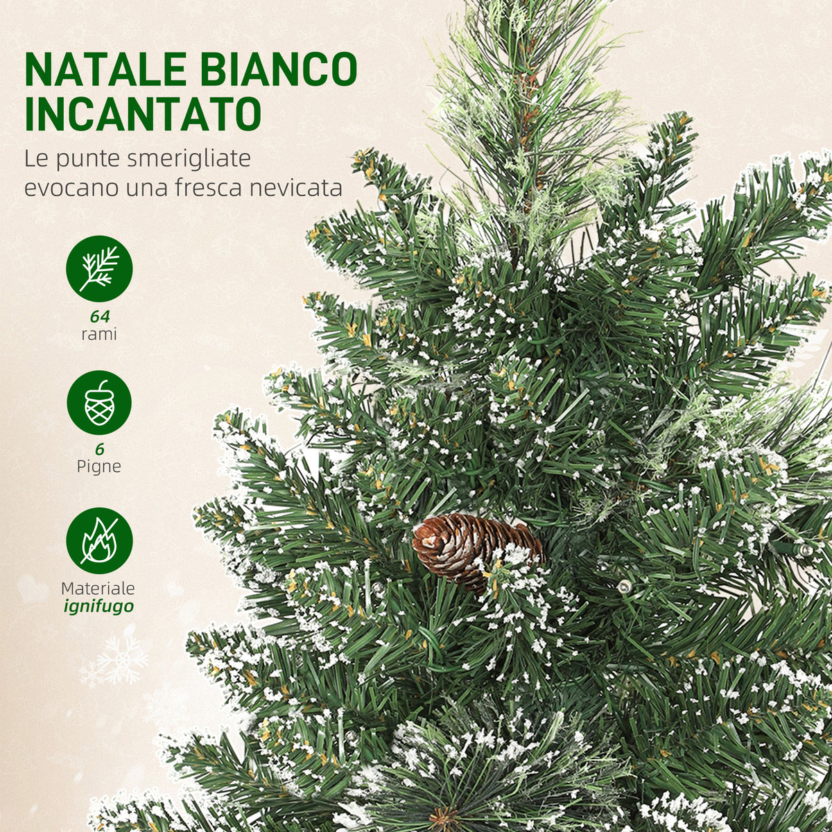 Albero di Natale Mini 60 cm con 35 Luci LED
