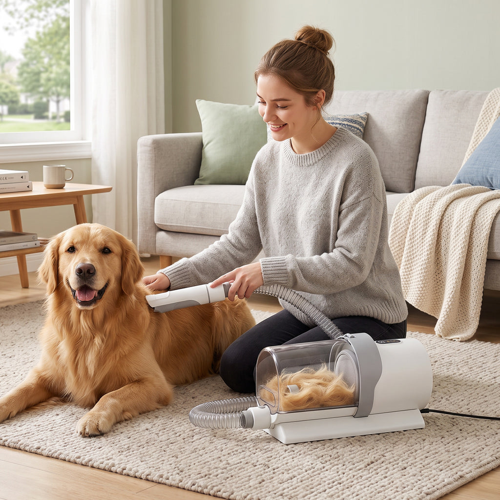 Kit Toelettatura 5 in 1 per Cani e Gatti con Aspirapolvere