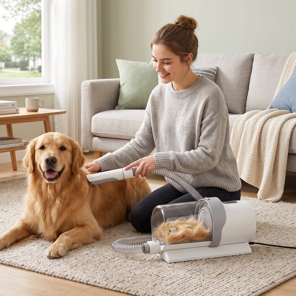 Kit Toelettatura 5 in 1 per Cani e Gatti con Aspirapolvere
