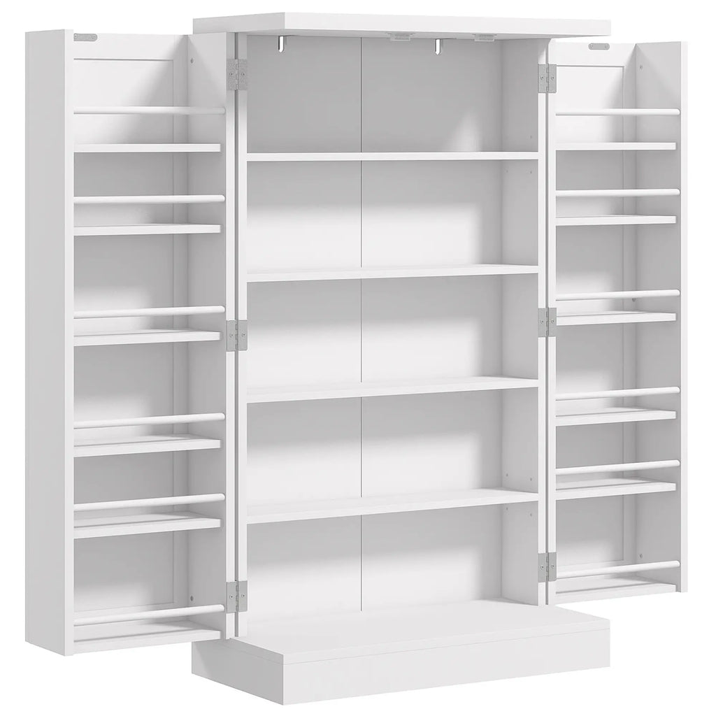 Armadio da Cucina con 7 Ripiani Organizzatori a Livelli Regolabili 60 x 30 x 104 cm