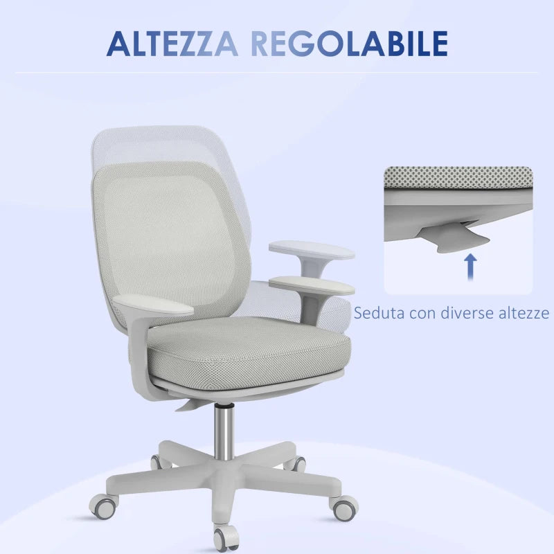 Sedia da Ufficio Ergonomica Reclinabile con Rotelle