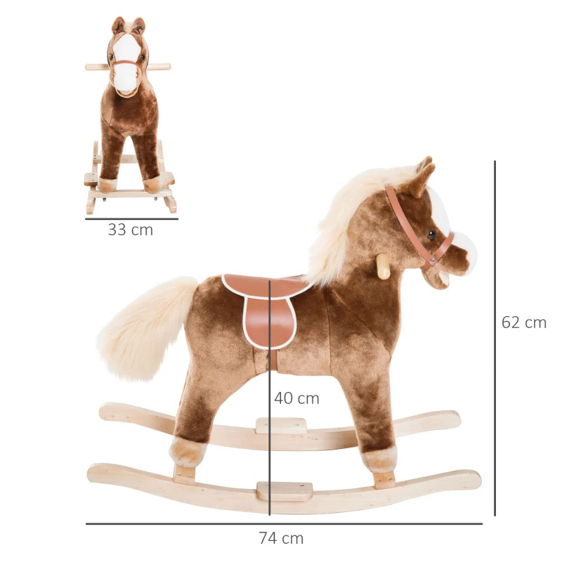 Cavallo a Dondolo in Legno per Bambini