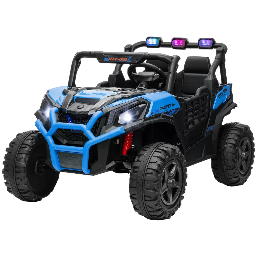 Auto Elettrica 24V Due Posti per Bambini con Telecomando, Doppio Motore, Sospensioni e Luci LED