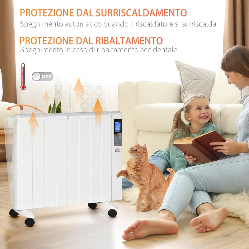 Stufetta Elettrica 2000W con Timer per Stanze fino a 15 m²