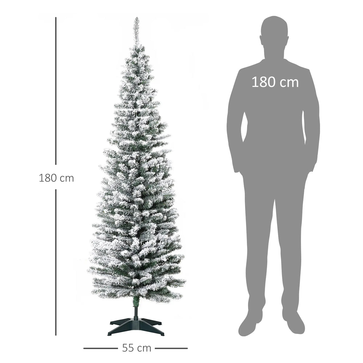 Albero di Natale Artificiale Innevato 180 cm