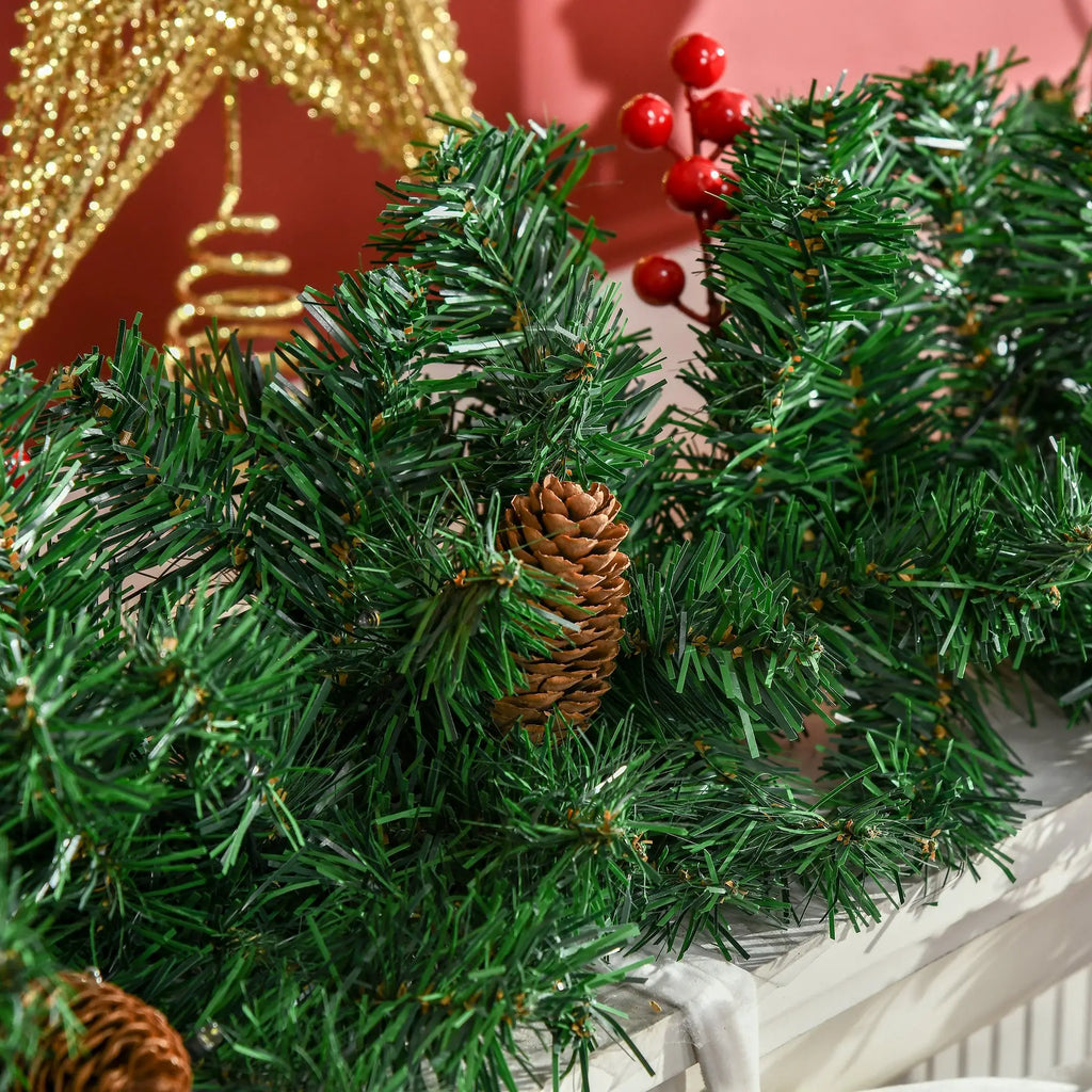 Set Decorazioni Natalizie 4 Pezzi con Alberelli e Ghirlande