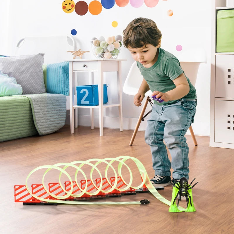 Pista per Macchinine con Effetti Luminosi e Automobilina per Bambini