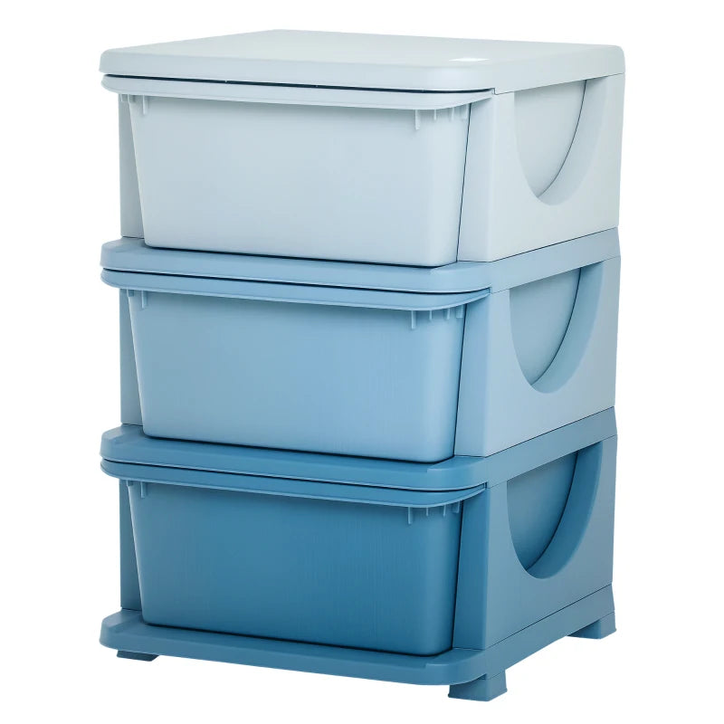 Cassettiera Colorata per Bambini con 3 Cassetti