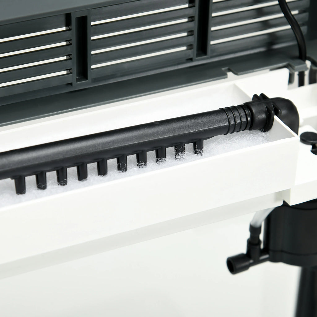 Acquario 13L con Illuminazione LED, Fori di Ventilazione in Vetro HD e ABS